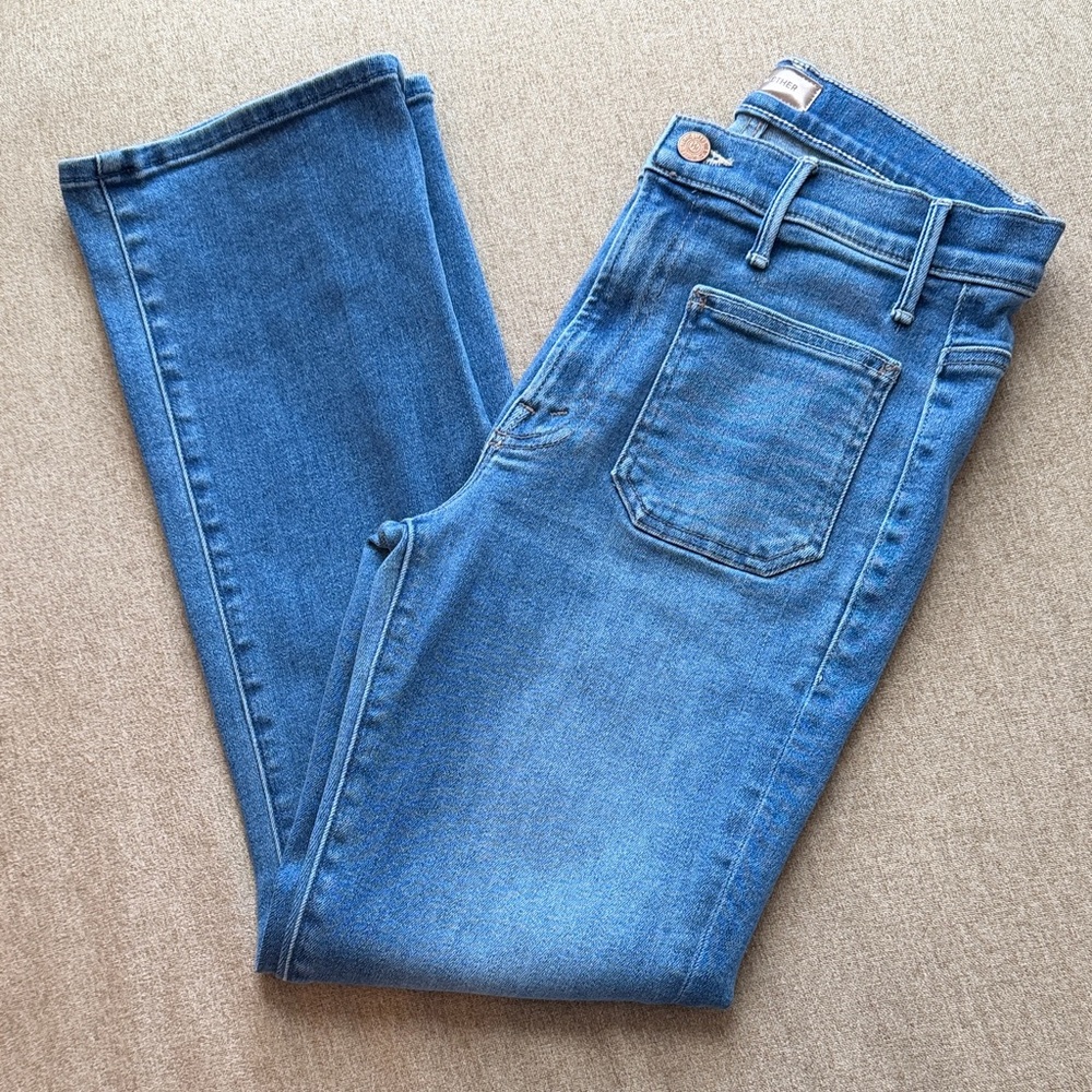 MOTHER The Patch Pocket Insider Ankle Jeans in Happy Pill-Sz. 29 EUC Worn Twice